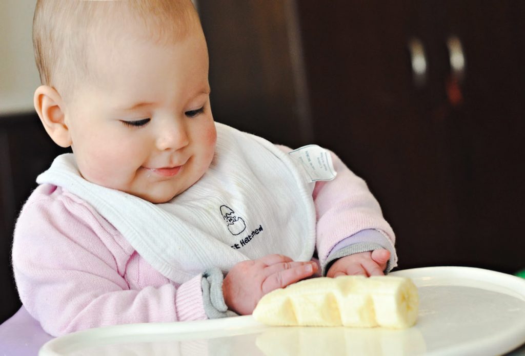 Baby and banana