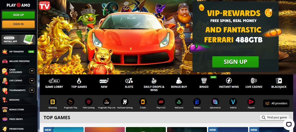 PlayAmo welcome bonus